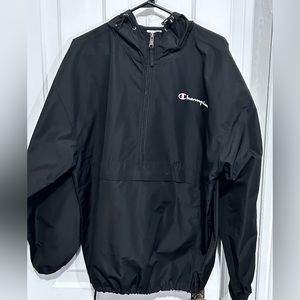 Men’s Black Champion Windbreaker Size XL